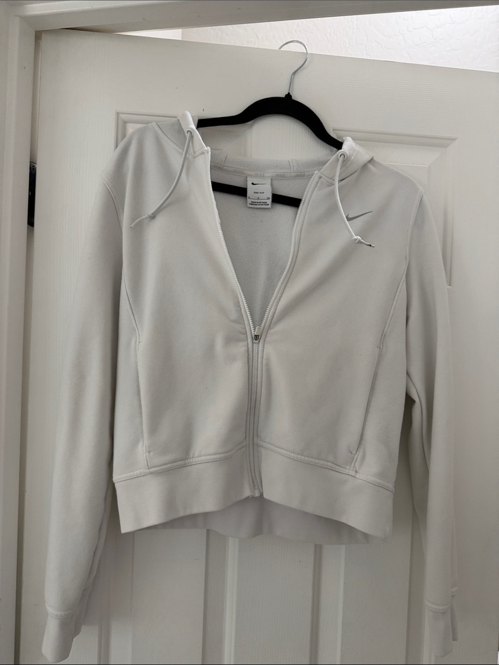 Nike White Full-Zip Hooded Jacket